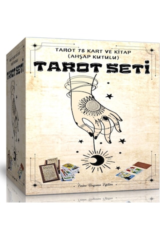 Tarot Seti 78 Kart Ve Kitap Ahşap Kutulu