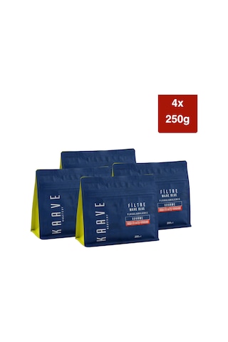 Kaave Roastery Filtre Mare Blue Öğütülmüş 4 x 250 G