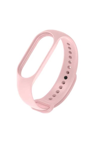Xiaomi Mi Band 7 Uyumlu Klasik Pat Kordon Pembe Açık
