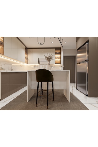 Asra Trend Mutfak Adası MA-03 %100 MDF Yemek ve Bar Masası Beyaz