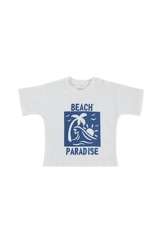 Civil Baby Chasin Waves Baskılı 6-18 Ay Tişört - Ekru