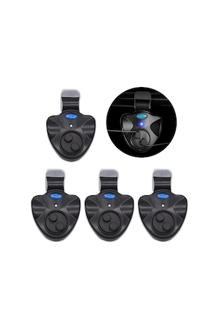 Elektronik Balıkçılık Bite Alarmı Sesli Led Işık Göstergeli Balık Isırığı Alarmları - 4 Adet