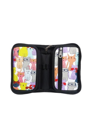 Jacbag Cover -sert Kapaklı Lastikli Kalemkutu Sarı Kedili Genel