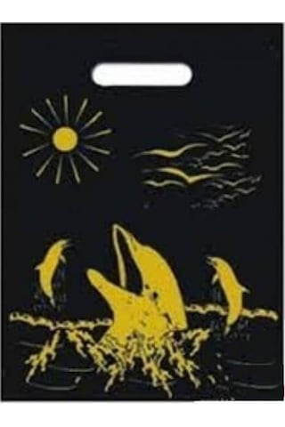 Baskılı Blok Poşet Siyah 26X38 Cm No 2- 500 Adet