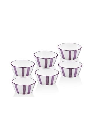 The Mia Joy Sosluk Çerezlik 6lı Set Mor 10 Cm Mor