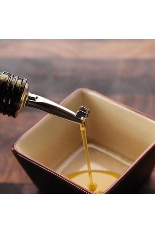 Lemestar 304 Paslanmaz Çelik Şarap Kepçesi - Silikon Tıkaçlı, Kapaklı, Akış Kontrolü, Profesyonel Bar Ve Mutfak Aleti Siyah