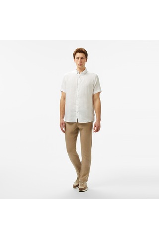 Nautica Erkek Beyaz Classic Fit Gömlek Düz W55100t Beyaz
