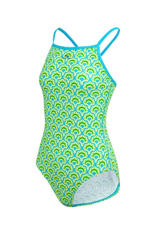 Slazenger Tie Back Kadın Yüzücü Yeşil / Sarı Mayo