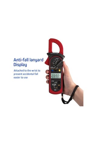 Lemestar Kırmızı Aneng St201 Klem Ampermetre: Dijital Multimetre, Akım-gerilim Ölçer, Depolama Çantası, Pil Hariç
