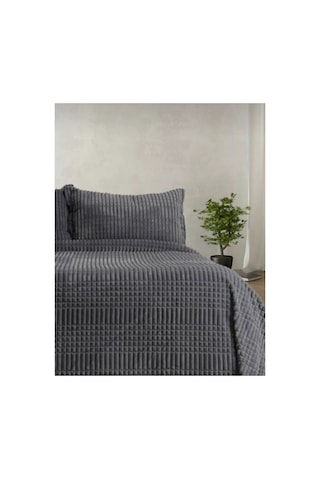 Ete Hometex Merinos Modern Lıne 2 Prç.battaniye Ve Yatak Örtüsü Seti Antrasit 8696474231362