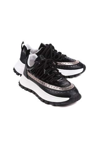 Stato Regina Kalın Tabanlı Şık Günlük Kadın Sneaker Siyah