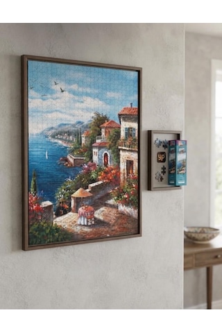 Yamaç Evleri Ve Kuğu Gölü İkili Set - 1000 + 500 Parça İkili Puzzle Seti