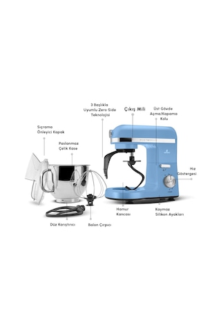 Karaca Mastermaid Chef Pro 1750 W Çift Kollu Stand Mikser