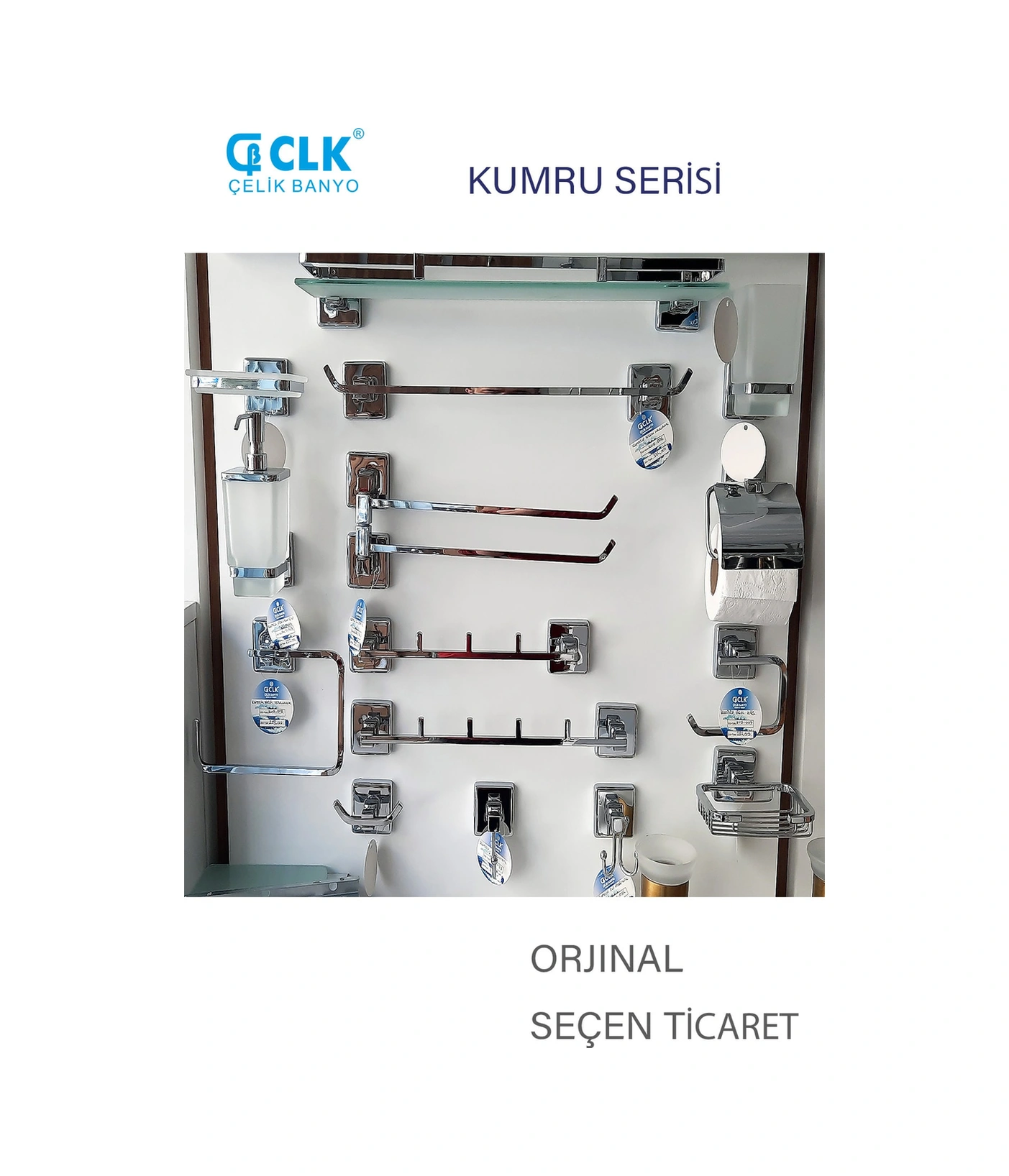 Çelik Banyo Paslanmaz Pirinç Kumru 50 Cm Uzun Havluluk Krom
