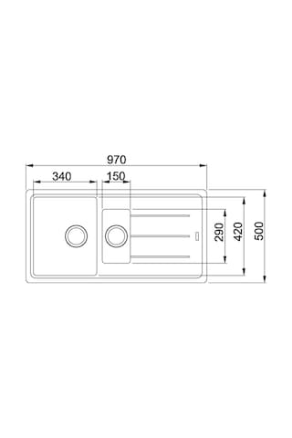 Franke Basis Granit Bfg 651 Eviye. Nero
