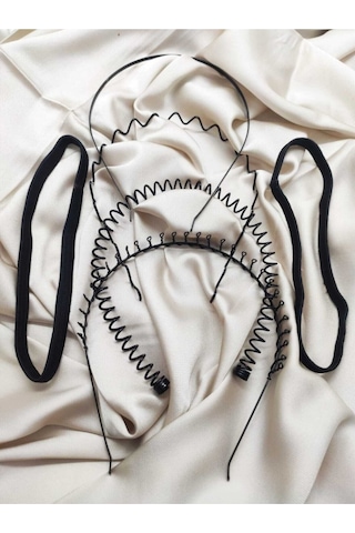 Sporcu Saç Bandı, Zigzag Taç Yaylıla Taç Taraklı Taç ,düz Tel Taç 5 Li Set Unisex Altın