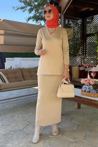 Rabia Şamlı Sezen Triko Takım Taş Çok Renkli