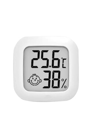 Sones Sıcaklık Ve Nem Ölçer Bebek Odası Sıcaklık Ölçer Beyaz