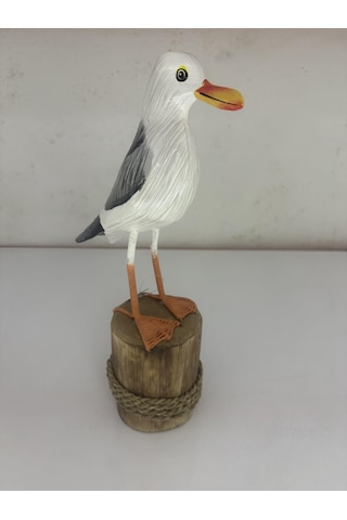 Ahşap Martı Biblo 15 Cm