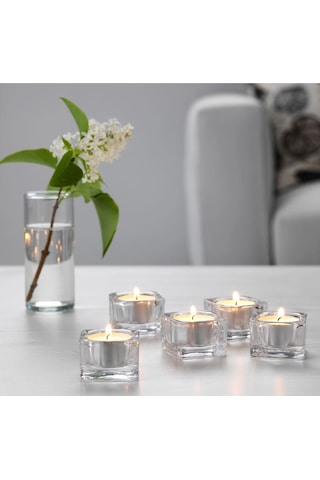 Tealight Mumluk, Cam, 5x5 Cm Acı Kahverengi