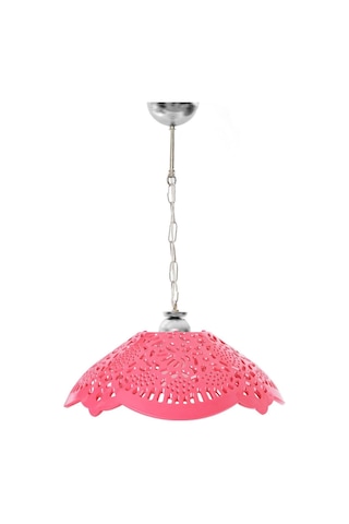 Fuşya Akrilik Avize Soft Pembe Modern Aydınlatma 35x35x12 Cm Çok Renkli
