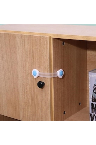 Büro Ev Bebek Güvenliği İçin Dolap Çekmece Emniyet Güvenlik Kilidi Gri
