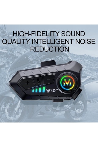 Çeşithane Y10 2x Motosiklet Kask Kulaklığı 300m Interkom, Su Geçirmez Bluetooth Kulaklık, Aı Sesli