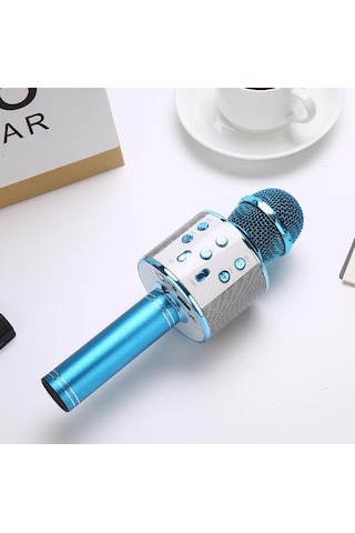 Bluetooth Karaoke Mikrofon Ws-858 Taşınabilir Kablosuz Hoparlörlü Karaoke Mikrofonu Çocuk Ve Yetişkin Uyumlu Dj Party Mi