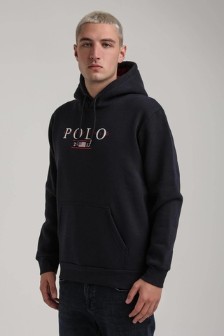 Kapüşonlu Lacivert Slim Fit Full-zip Sweatshirt 24fwm64073 Lacivert