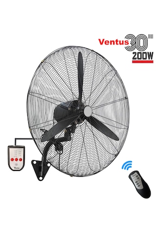 Ventus 30" Vantilatör 200w Duvar Tipi Kumandalı 75cm Çap