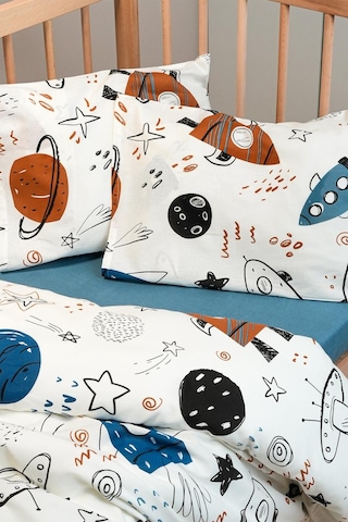 Cotton Collection %100 Pamuk Bebek Nevresim Takımı Space