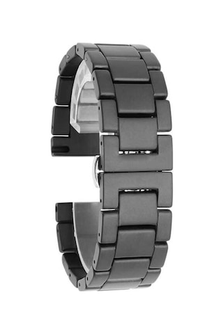 Gear S2 20mm Mat Seramik Metal Zore Kordon-parlak Siyah