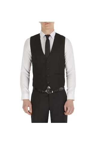 Y 102 Slim Fit Klasik Siyah Yelek Siyah