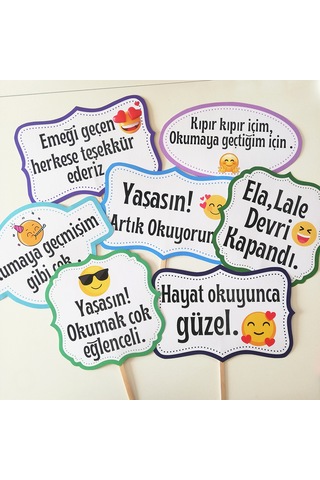 Okuma Bayramı Konuşma Balonu 14 Adet Karışık