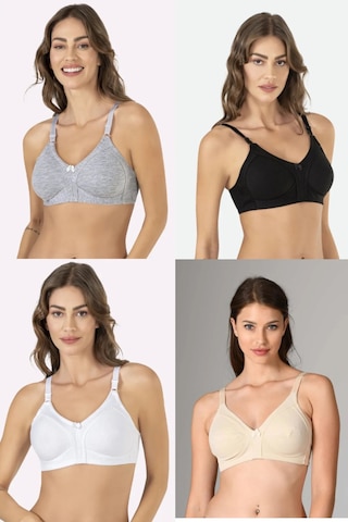 4'lü Toparlayıcı Kadın Penye Sütyen Nbb351 Asorti