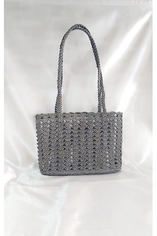 Umela Butik Gri Bayan Kol Ve Omuz Çantası