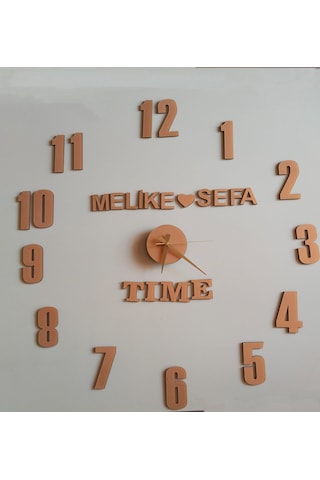Pleksi Serpme Duvar Saati Çok Şık Bir Tasarım Gold