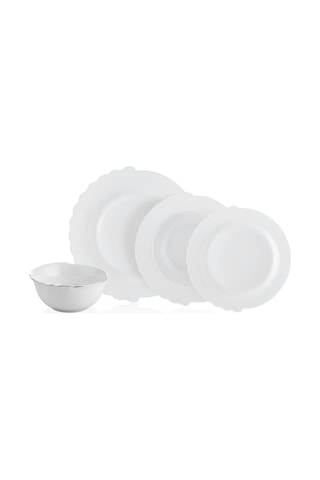 Neva N3522 Platin Hibrit 24 Parça 6 Kişilik Yemek Takımı