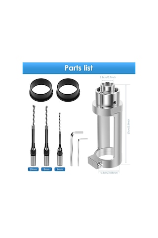 Xurunkeji Matkap Uçlu Kare Delik Matkap Ucu Adaptörü, Kesme Aparatı, Delik Matkabı Sabitleme Tutucu, Ahşap İşleme İçin Elektrikli Alet