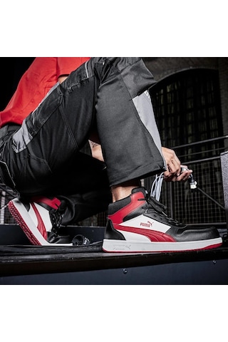 Puma Safety Frontcourt Mid S3l Esd Kompozit Burun Hafif - Isıya Dayanıklı İş Ayakkabısı Beyaz