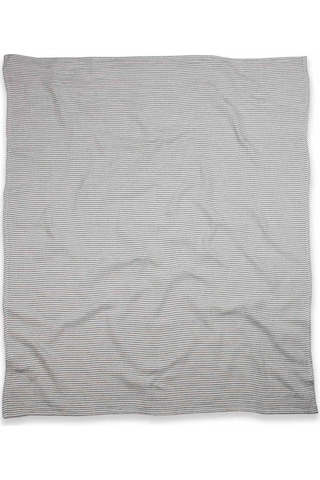 Cigit Naturel Müslin Battaniye 90x100cm Füme İnce Çizgili Füme