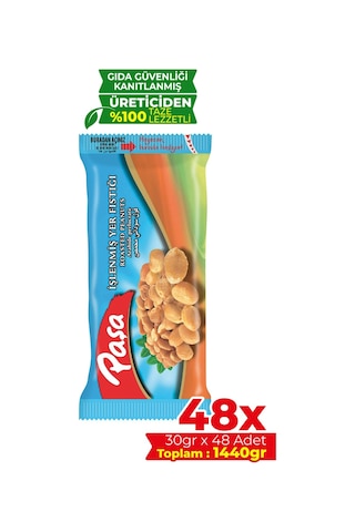 Paşa Kuruyemiş İşlenmiş Yer Fıstığı 48 x 30 G