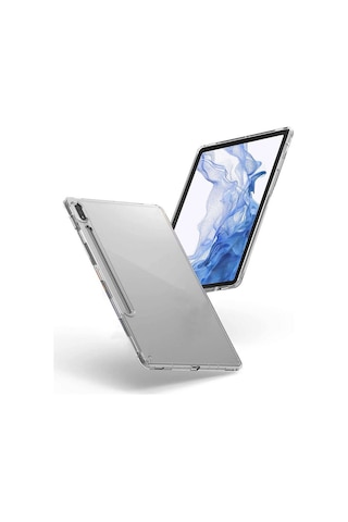 Galaxy Tab S8 Kılıf Uyumlu Zore Tablet Süper Silikon Kapak-renksiz