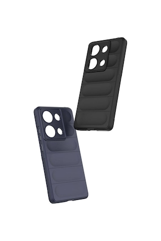 Nourthkiingdom Redmi Note 13 Pro 4g Kılıf Esnek Tpu Oyuklu Arka Yüzey Tasarımlı Nrtk Etnik Silikon Kapak - Lacivert Lacivert