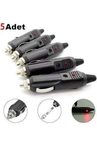 Çakmak Fişi Ledli Sigortalı 5 Adet