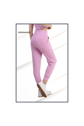 Yüksek Bel Jogger Tayt Rahat Kalıp Çift Yan Cepli Spor Görünüm Trend Jogger Lila Rengi 106103 Lila