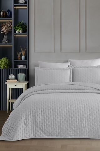 Elart Yatak Örtüsü 3 Parça Çift Kişilik Helena Gri