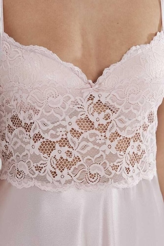 Pierre Cardin Saten Dantelli Gecelik 627 Çok Renkli