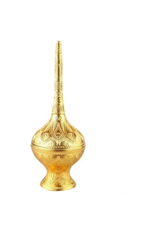 Güldanlık Gülsuyu Şişesi Dekoratif Metal Gold Yasir Model