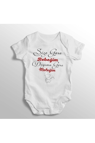 İmaj Tuğbababy Size Göre Bebeğim Dayıma Göre Meleğim Yazılı Baskılı Bebek Zıbını Beyaz İmaj Tuğbababy Size Göre Bebeğim Dayıma Göre Meleğim Yazılı Baskılı Bebek Zıbını Beyaz
